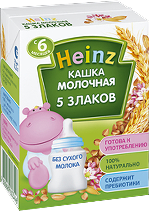 Каша безмолочная heinz пшенично-рисовая с кабачком