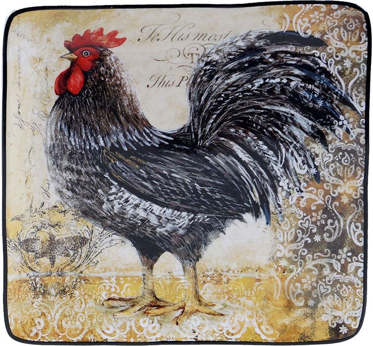 Vintage rooster napkin holder