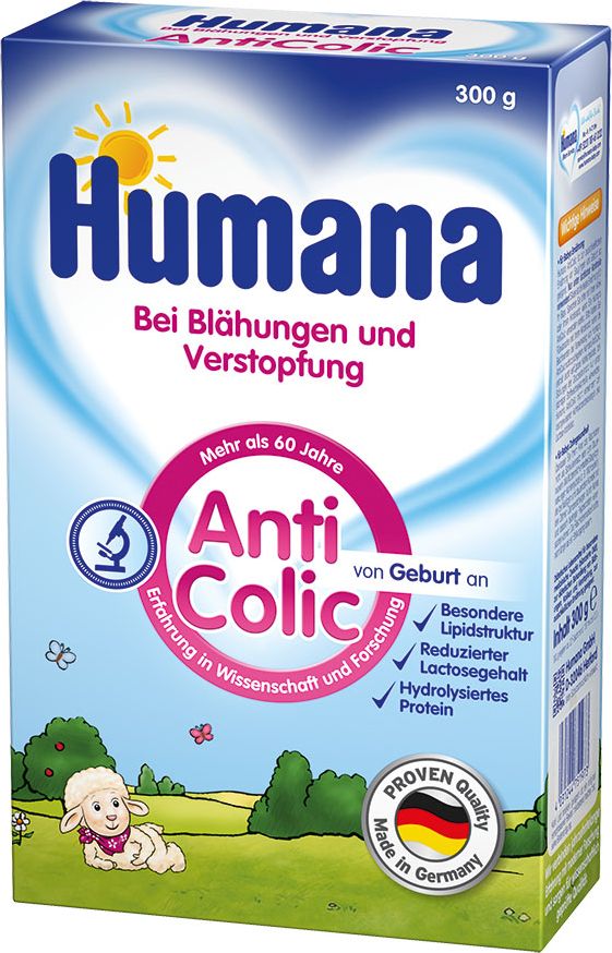 Humana Анти-колик специальная молочная смесь, с 0 до 36 месяцев, 300 г