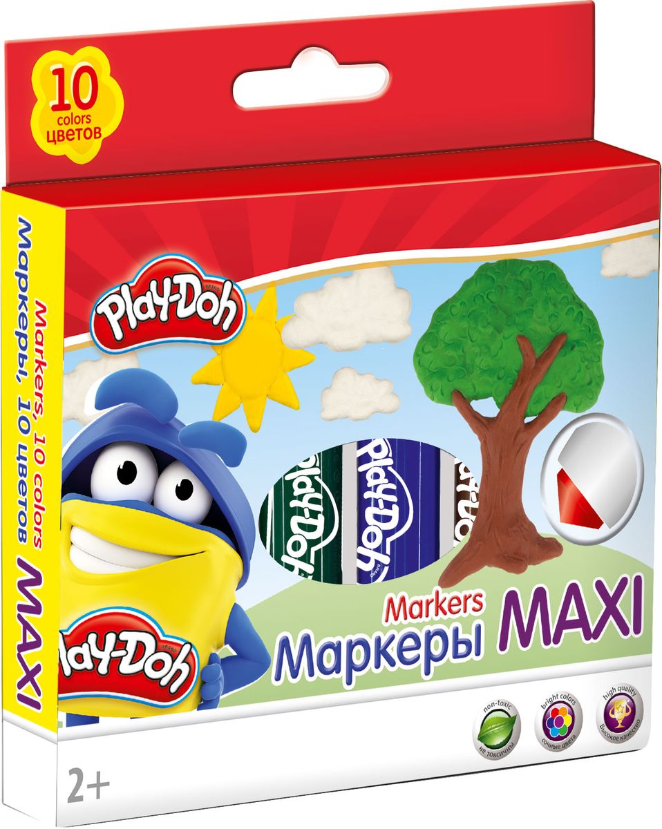 фото Play-Doh Набор фломастеров Mega Jumbo 10 шт PDEB-US1-14MB-10