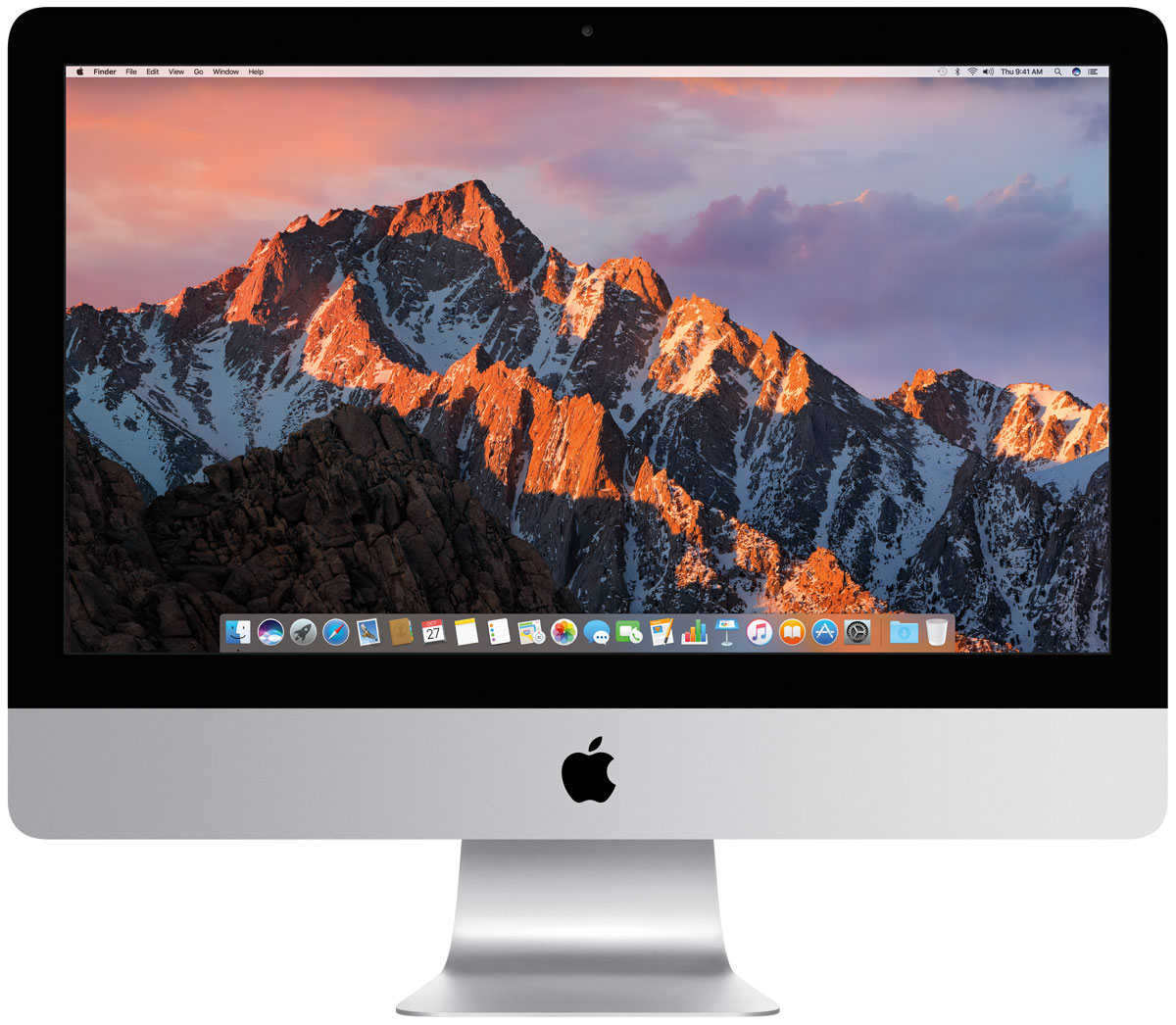 фото Моноблок Apple iMac 21.5", MNE02RU/A, серебристый
