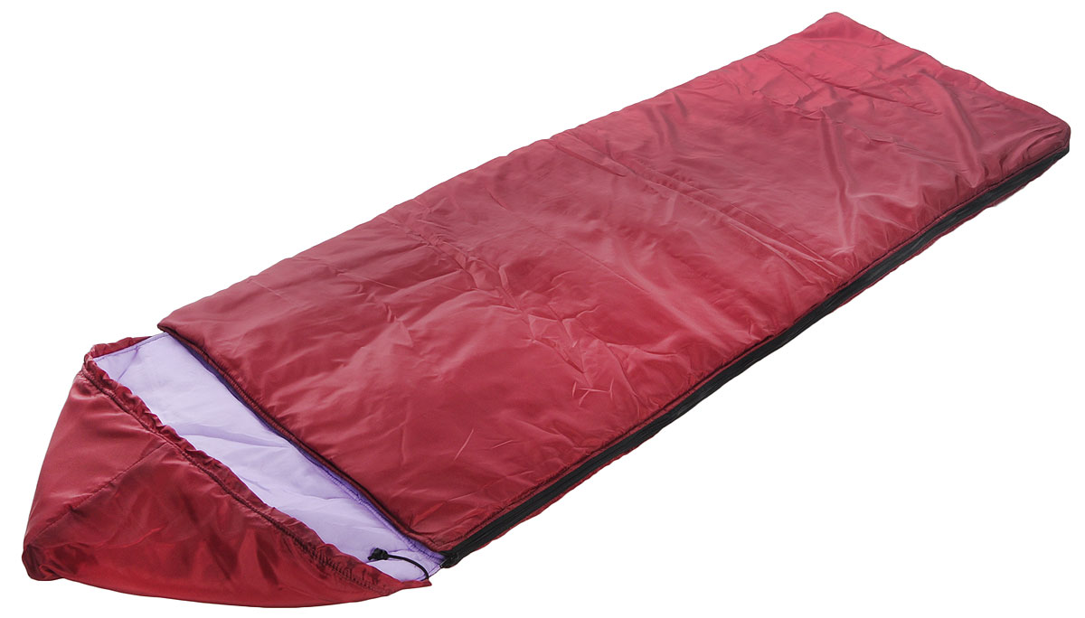 фото Спальный мешок Onlitop "Престиж", цвет: бордовый, сиреневый, правосторонняя молния. 1344027