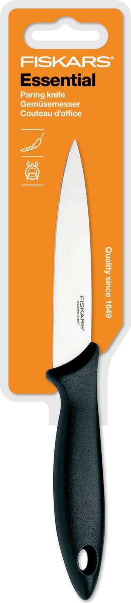 фото Нож для корнеплодов Fiskars "Essential", длина лезвия 11 см