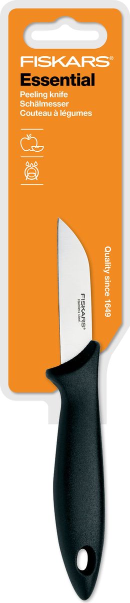 фото Нож для овощей Fiskars "Essential", длина лезвия 7 см