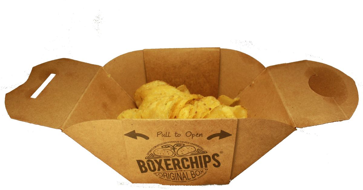фото Boxerchips чипсы картофельные со сметаной и луком, 40 г
