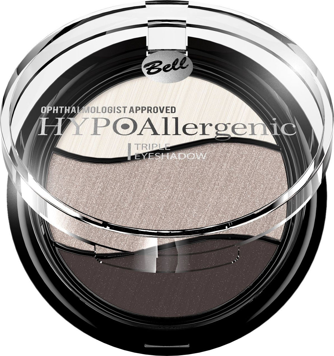 фото Bell Hypoallergenic Тени для век трехцветные, гипоаллергенные Triple Eyeshadow, Тон №10