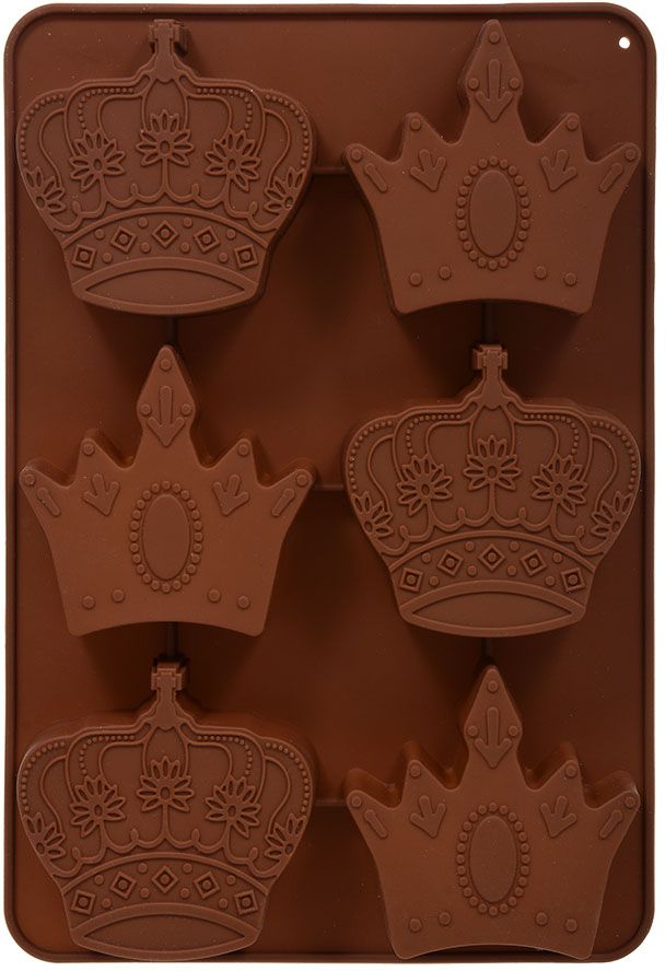 фото Форма для запекания Marmiton "Короны", силикон, 26 х 17 см, 6 ячеек