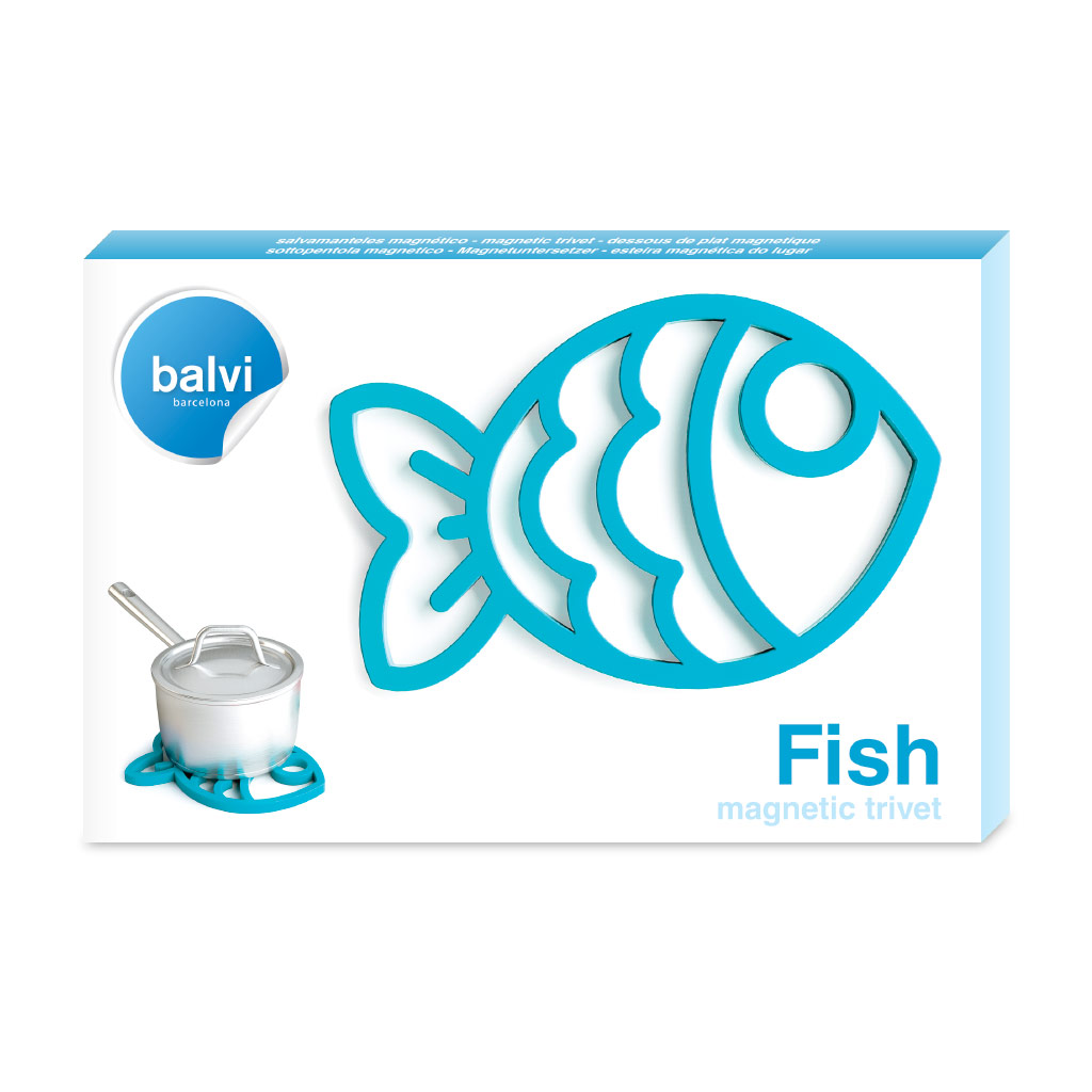 фото Подставка под горячее Balvi "Fish", магнитная, цвет: синий