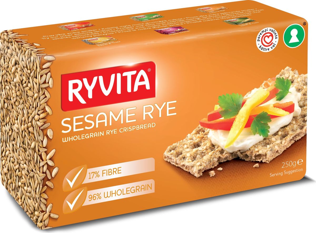 фото Ryvita Sesame хлебцы из цельного зерна c кунжутом, 250 г