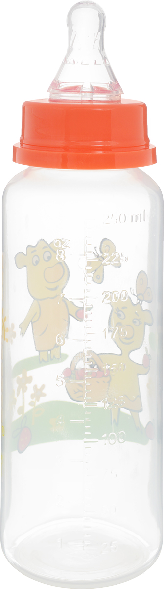 фото Мир детства Бутылочка для кормления с силиконовой соской от 0 месяцев 250 мл, в ассортименте