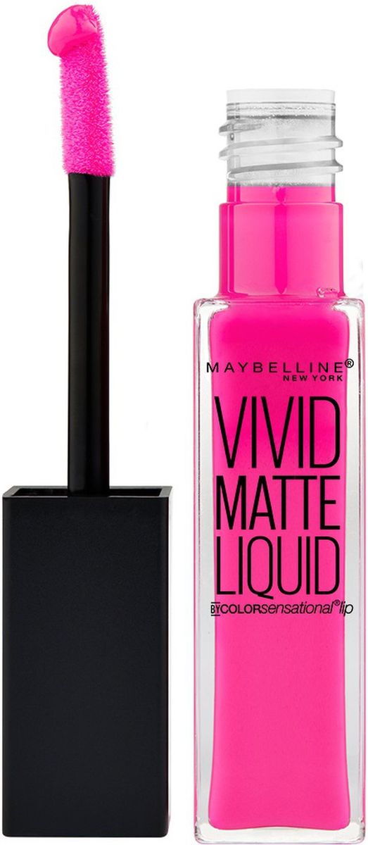 фото Maybelline New York Жидкая Матовая Губная Помада "Vivid Matte", оттенок 15, Дерзкий розовый, 7,7 мл