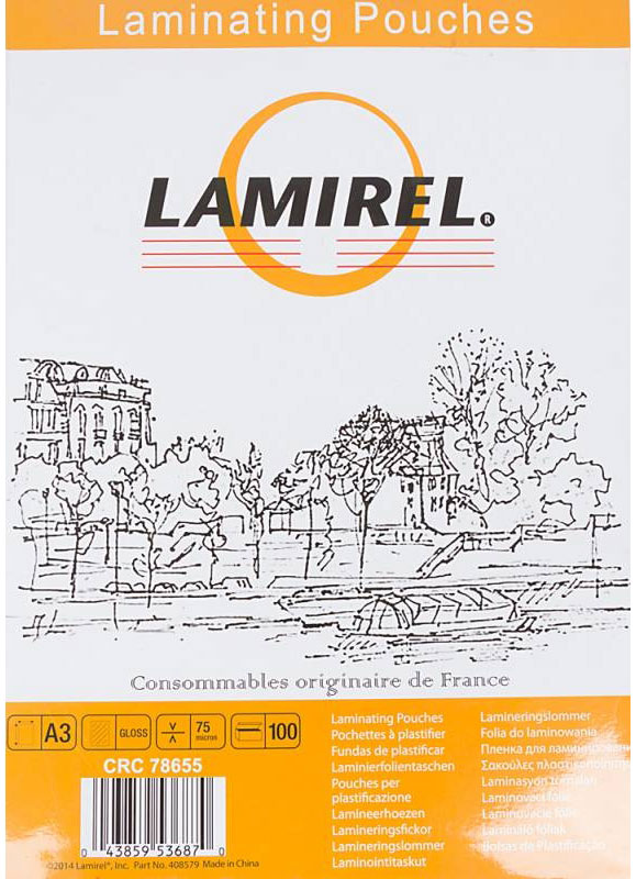 Lamirel А3 LA-78655 пленка для ламинирования, 75 мкм (100 шт) Lamirel А3 LA-78655 пленка для ламинирования, 75 мкм (100 шт)