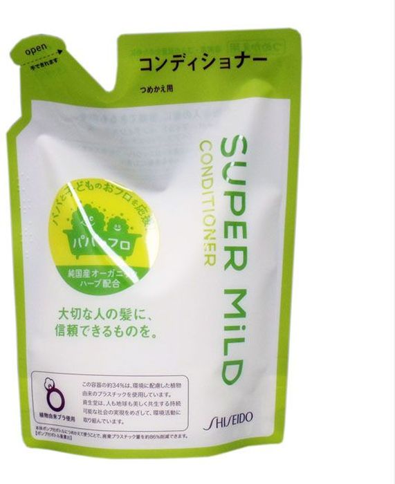 фото Shiseido "Super Mild" Мягкий кондиционер для волос с ароматом трав, 400 мл