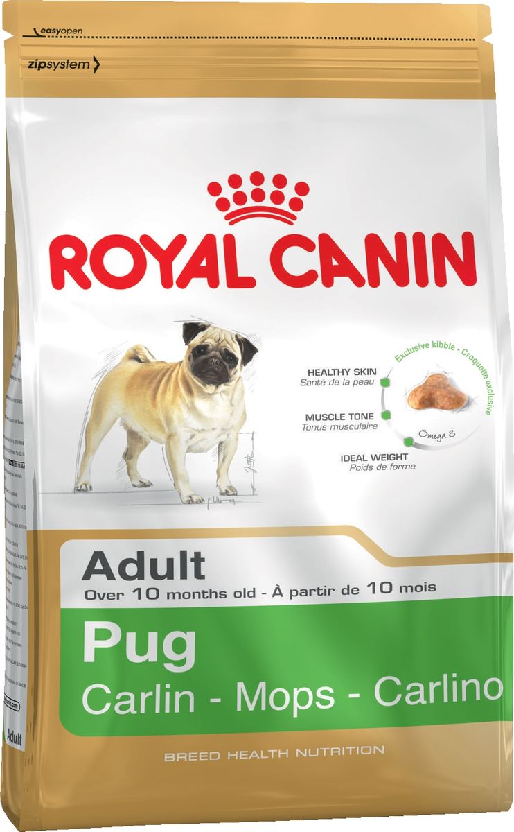 фото Корм сухой Royal Canin "Adult Pug", для собак породы мопс от 10 месяцев, 7,5 кг