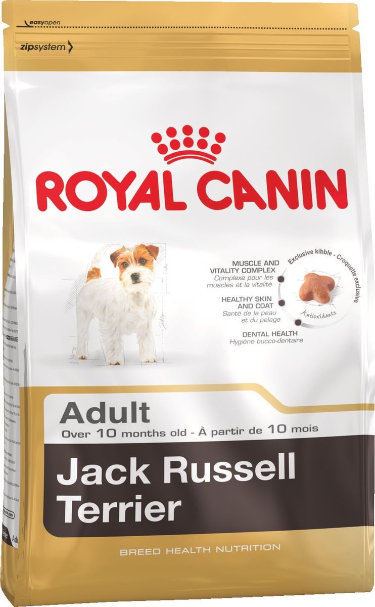 фото Корм сухой Royal Canin "Jack Russell Terrier", для собак породы джек-рассел-терьер в возрасте от 10 месяцев, 500 г