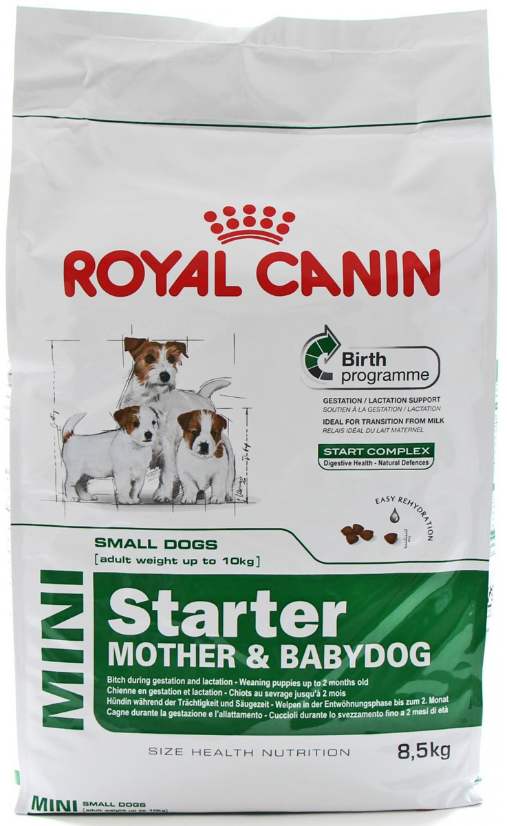 фото Корм сухой Royal Canin "Mini Starter", для собак весом до 10 кг, щенков до 2 месяцев, собак в последней трети беременности, 8,5 кг