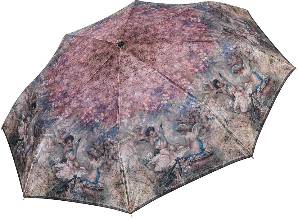 Зонт женский Fabretti, автомат, 3 сложения, цвет: розовый. S-17109-6