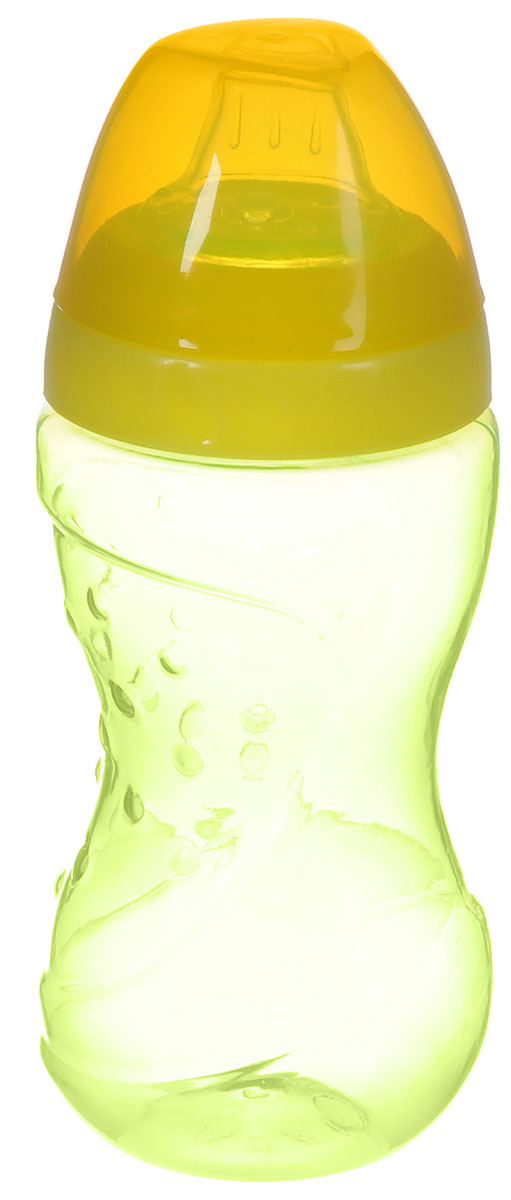 фото Lubby Поильник-непроливайка Спорт с мягким носиком от 6 месяцев цвет светло-зеленый желтый 230 мл