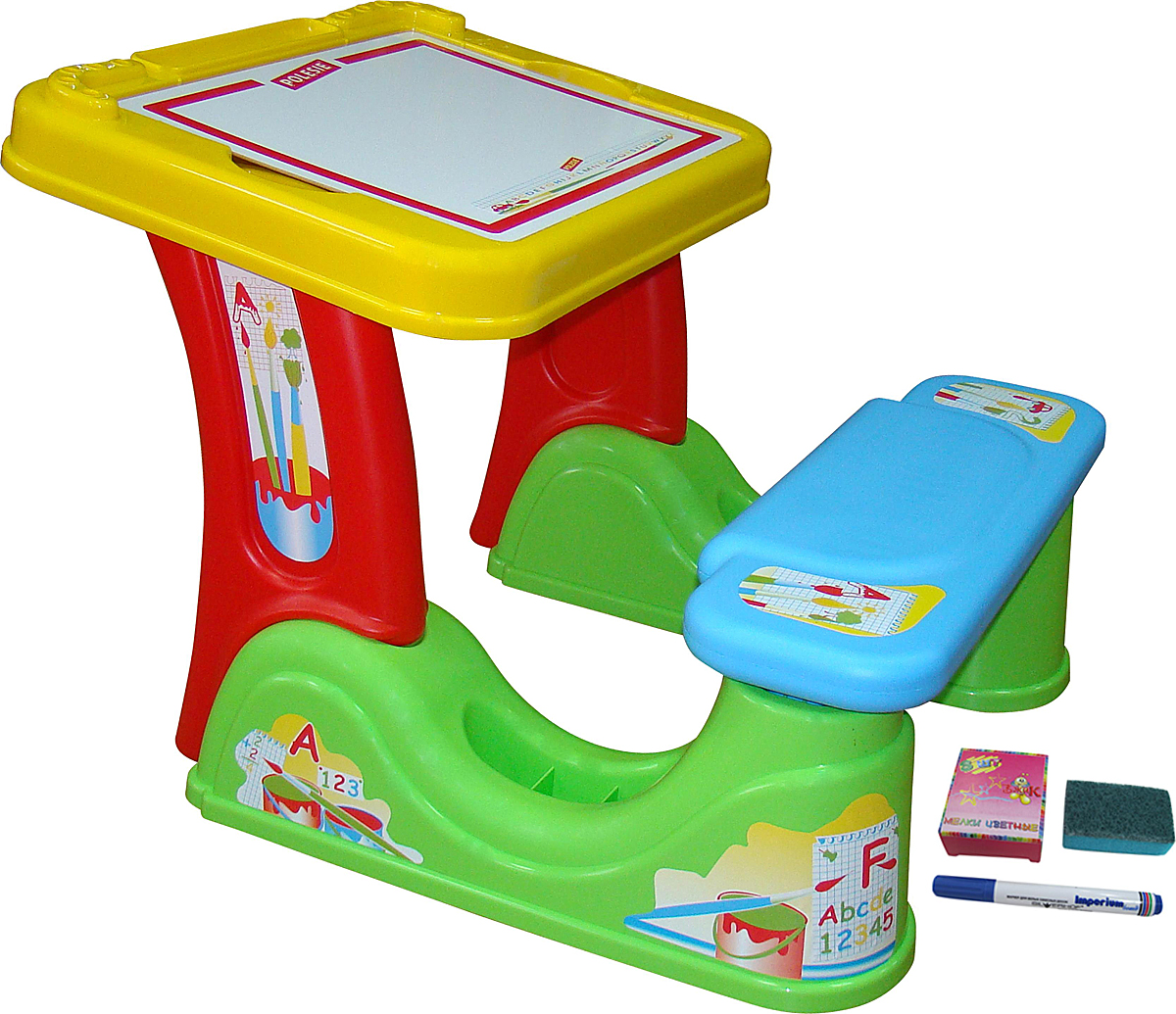 фото Детская мебель Набор дошкольника с принадлежностями 36667, цвет в ассортименте Полесье