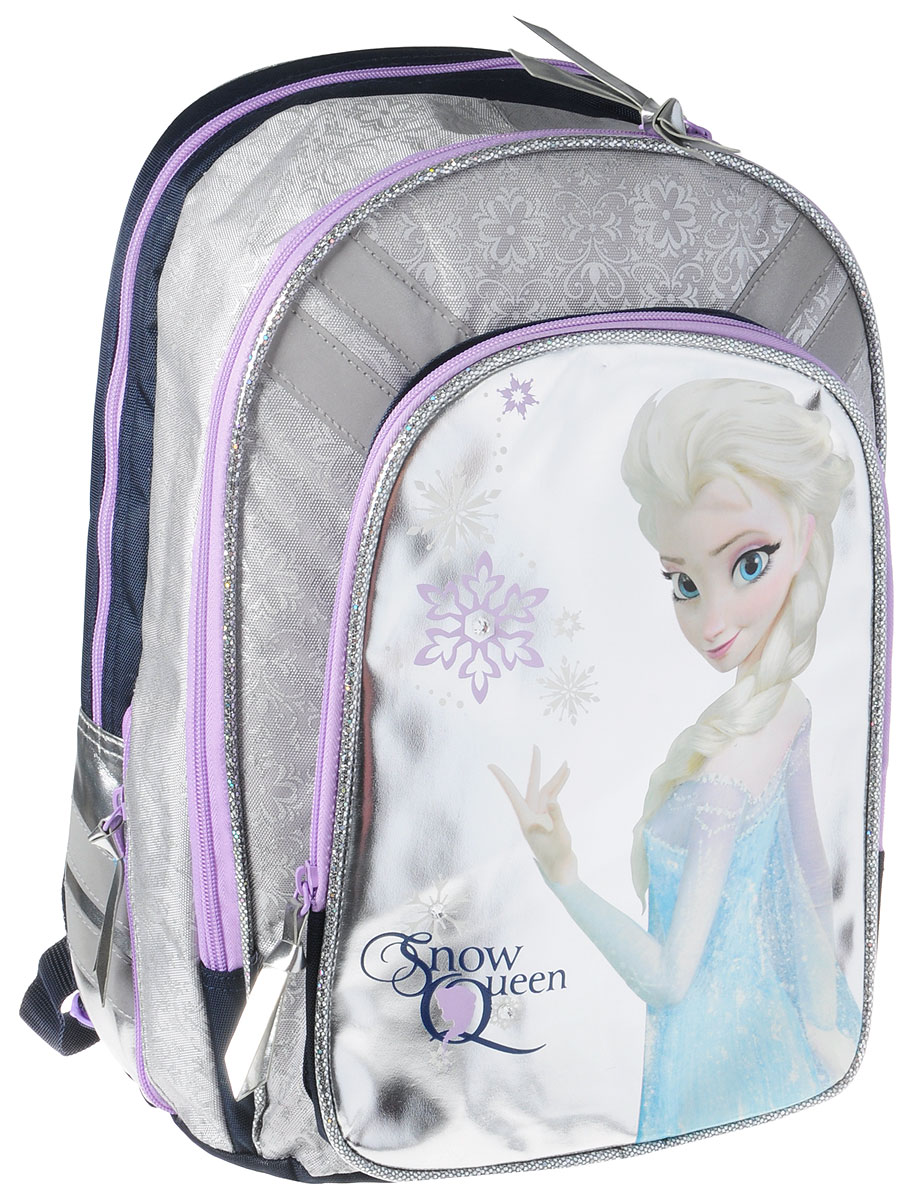 фото Рюкзак школьный Disney Frozen "Snow Queen", цвет: серебристый, фиолетовый. FZCB-UT1-731 Disney princess