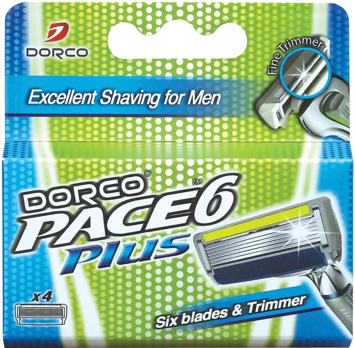 фото Dorco Kассеты для бритья "Pace 6", c триммером, 4 шт.