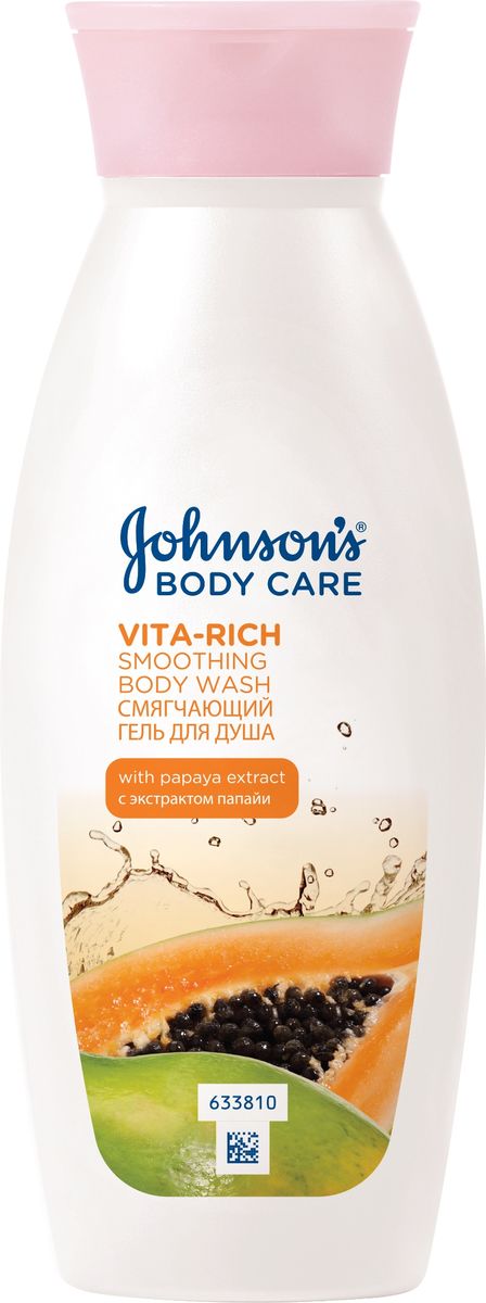 фото Johnson’s Body Care Vita-Rich Смягчающий гель для душа с экстрактом папайи, 250 мл Johnson's body care