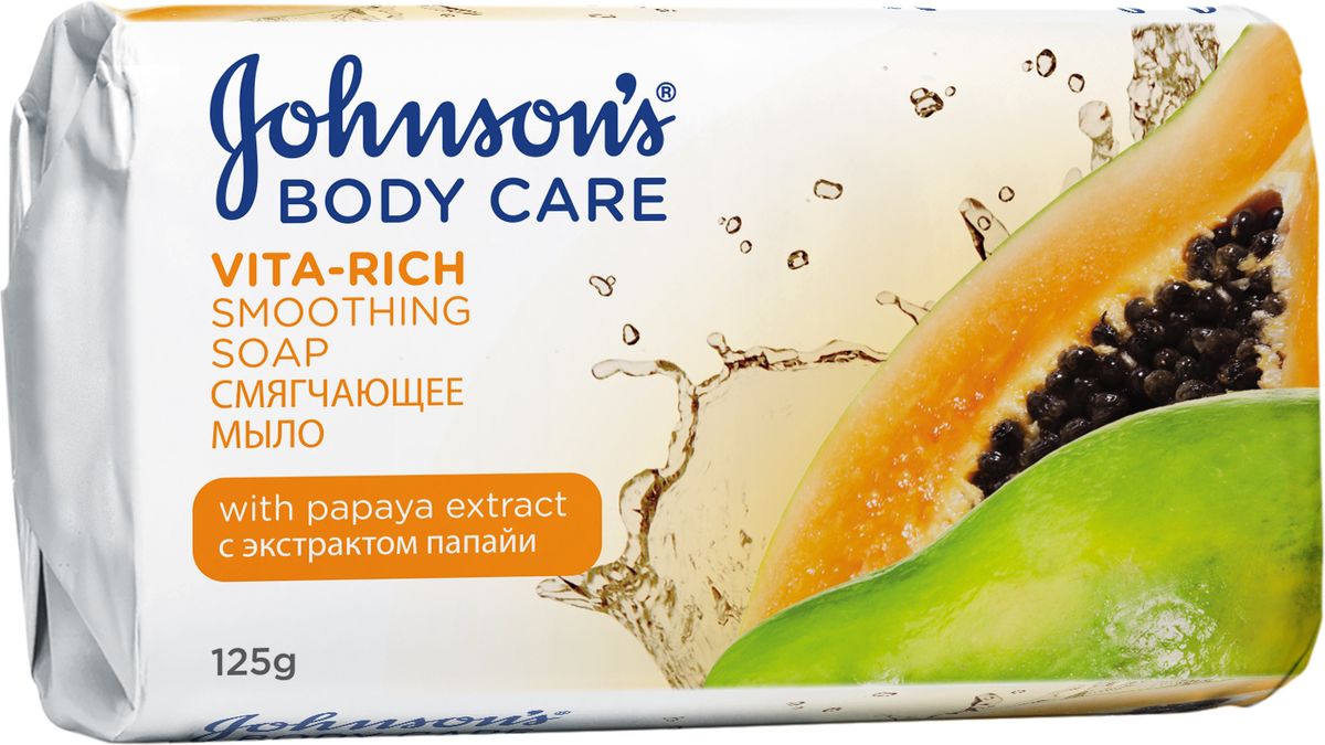 фото Johnson's Мыло "Body Care. Vita-Rich", смягчающее, с экстрактом папайи, 125 г Johnson's body care