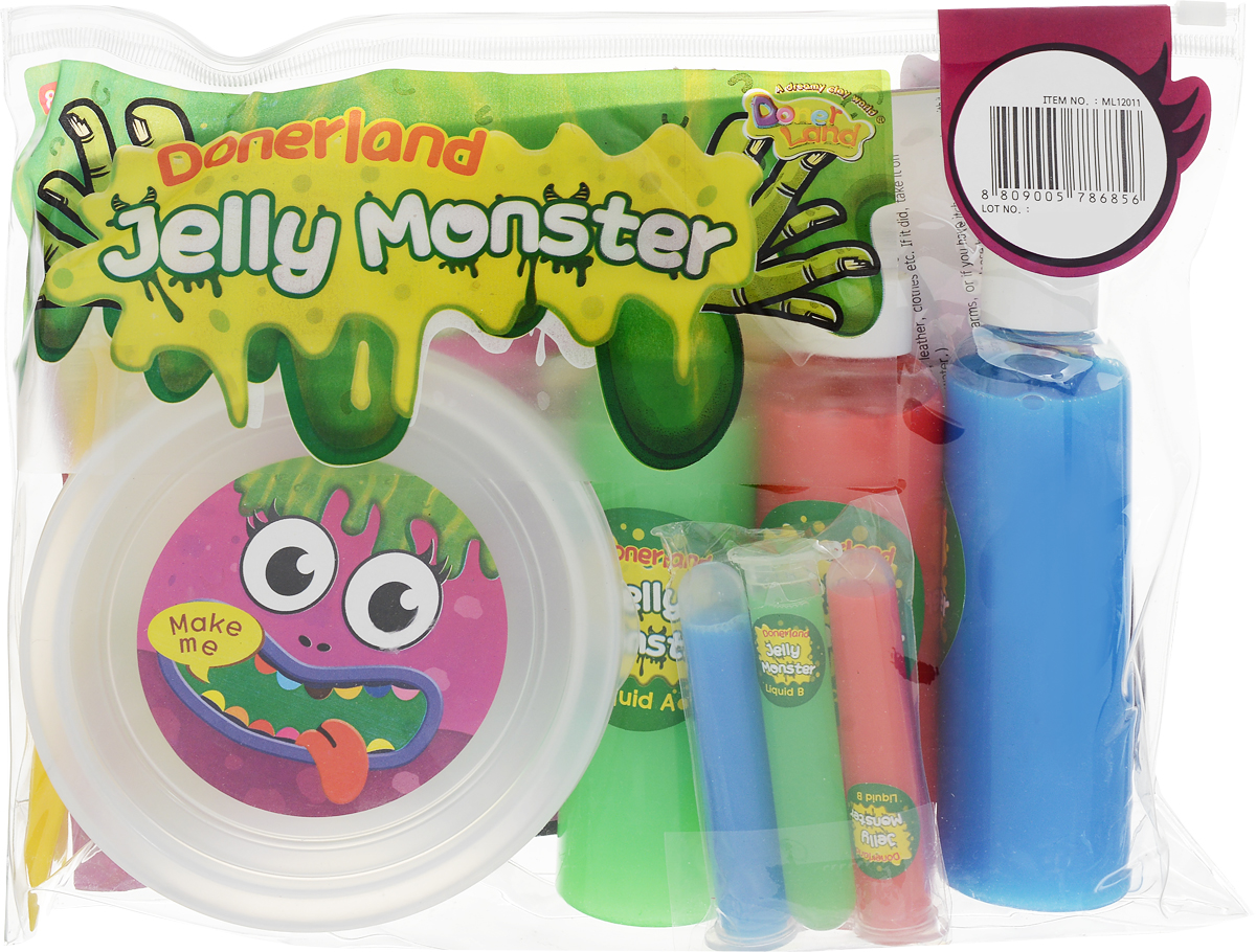 Монстрики набор. Набор Donerland Jelly Monster Multi Pack. Легкий пластилин Donerland.