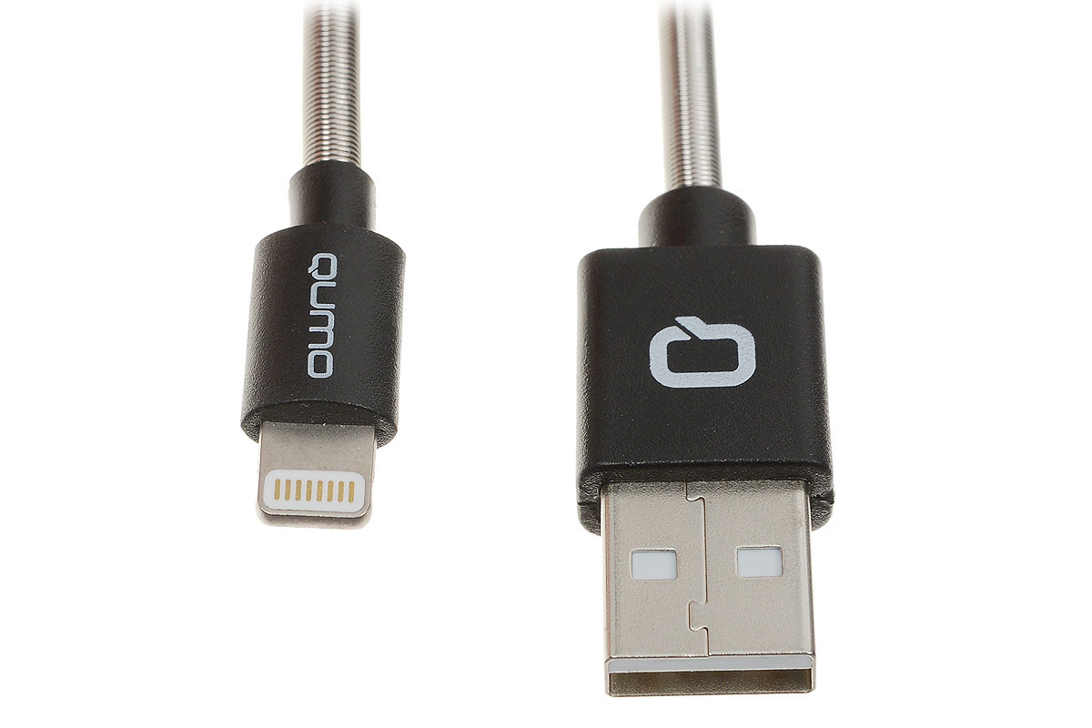 фото Qumo Lightning-USB MFI, Black кабель (1 м)