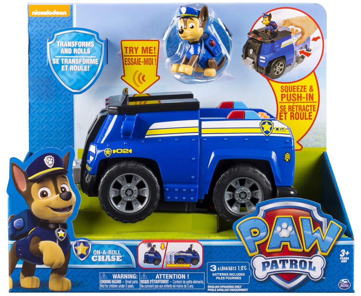 фото Paw Patrol Игровой набор Машина-трансформер и щенок Chase