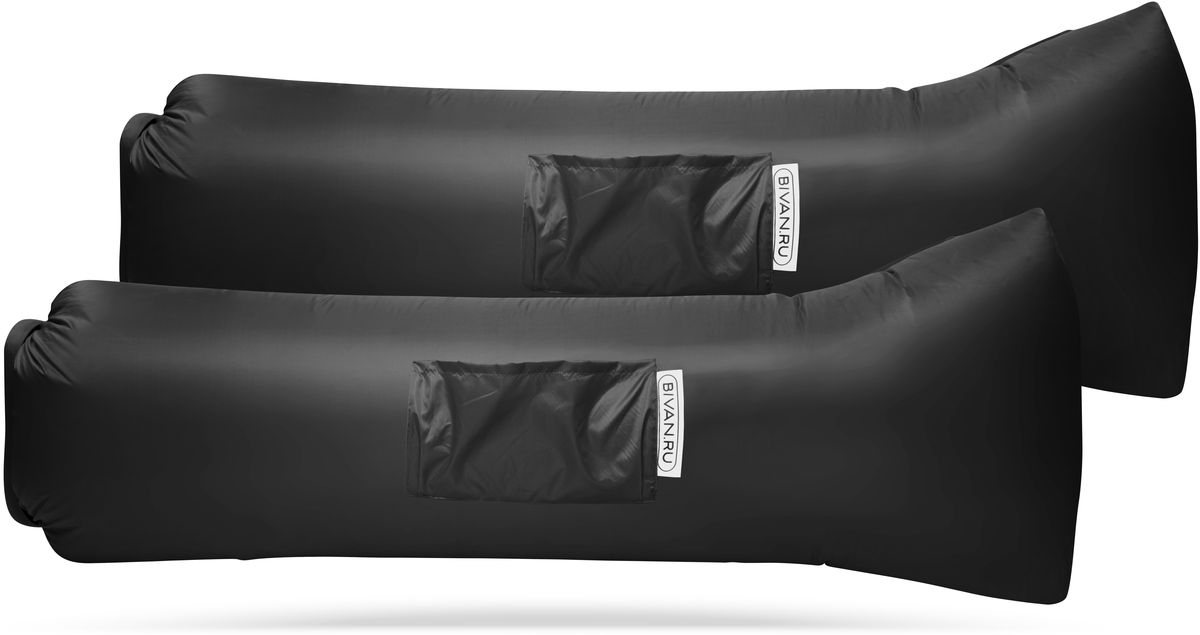 фото Диван надувной "Биван 2.0", цвет: черный, 190 х 70 см, 2 шт