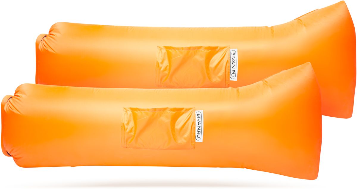 фото Диван надувной "Биван 2.0", цвет: оранжевый, 190 х 70 см, 2 шт
