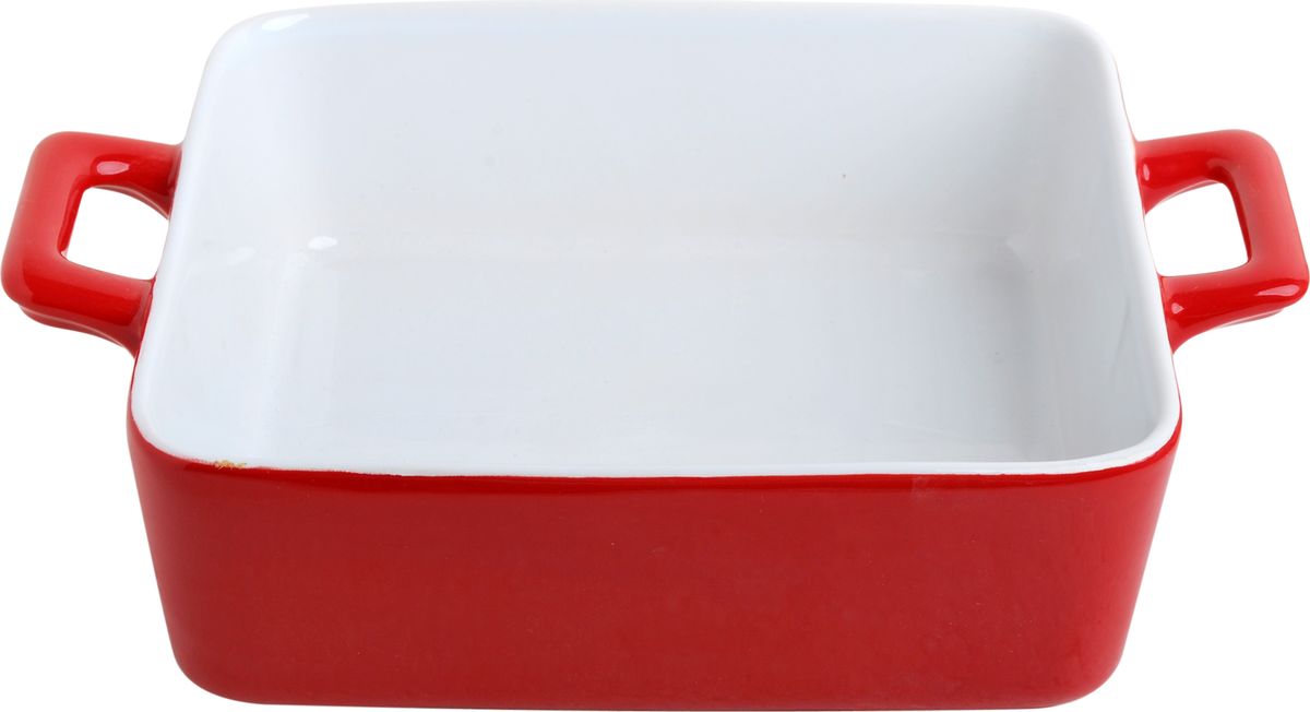 фото Противень керамический "Frank Moller", прямоугольный, цвет: красный, 25,2 х 19,8 х 6,3 см