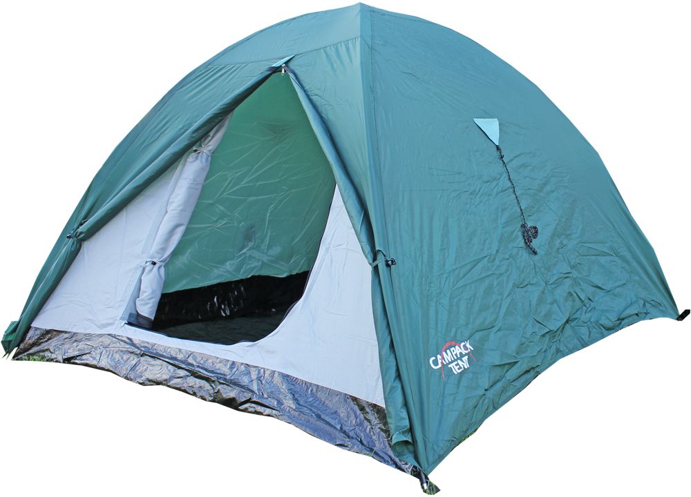 фото Палатка Campack Tent "Trek Traveler 2", 2-х местная, цвет: зеленый, серый, черный