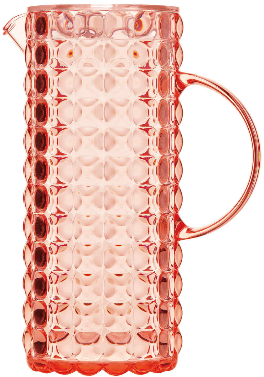 фото Кувшин для напитков Guzzini "Tiffany", цвет: коралловый, 1,75 л