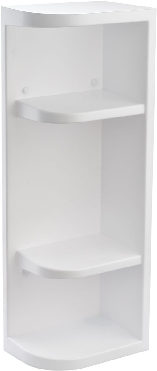 фото Полка для ванной комнаты Berossi "Hilton Universal", угловая, цвет: белый, 13 х 19,4 х 55 см