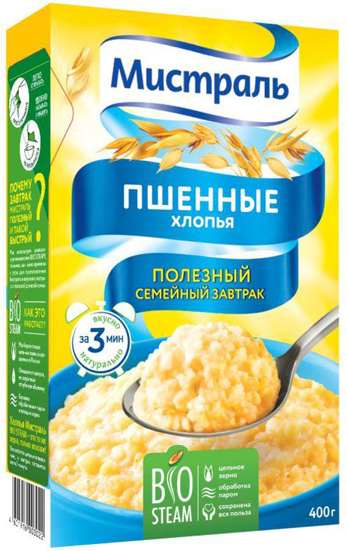 Мистраль Хлопья Пшенные, 400 г — купить в интернет-магазине OZON с ...