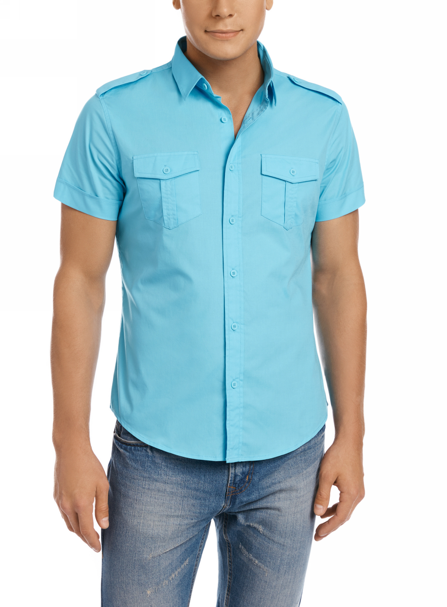 Мужские рубашки бирюзового цвета