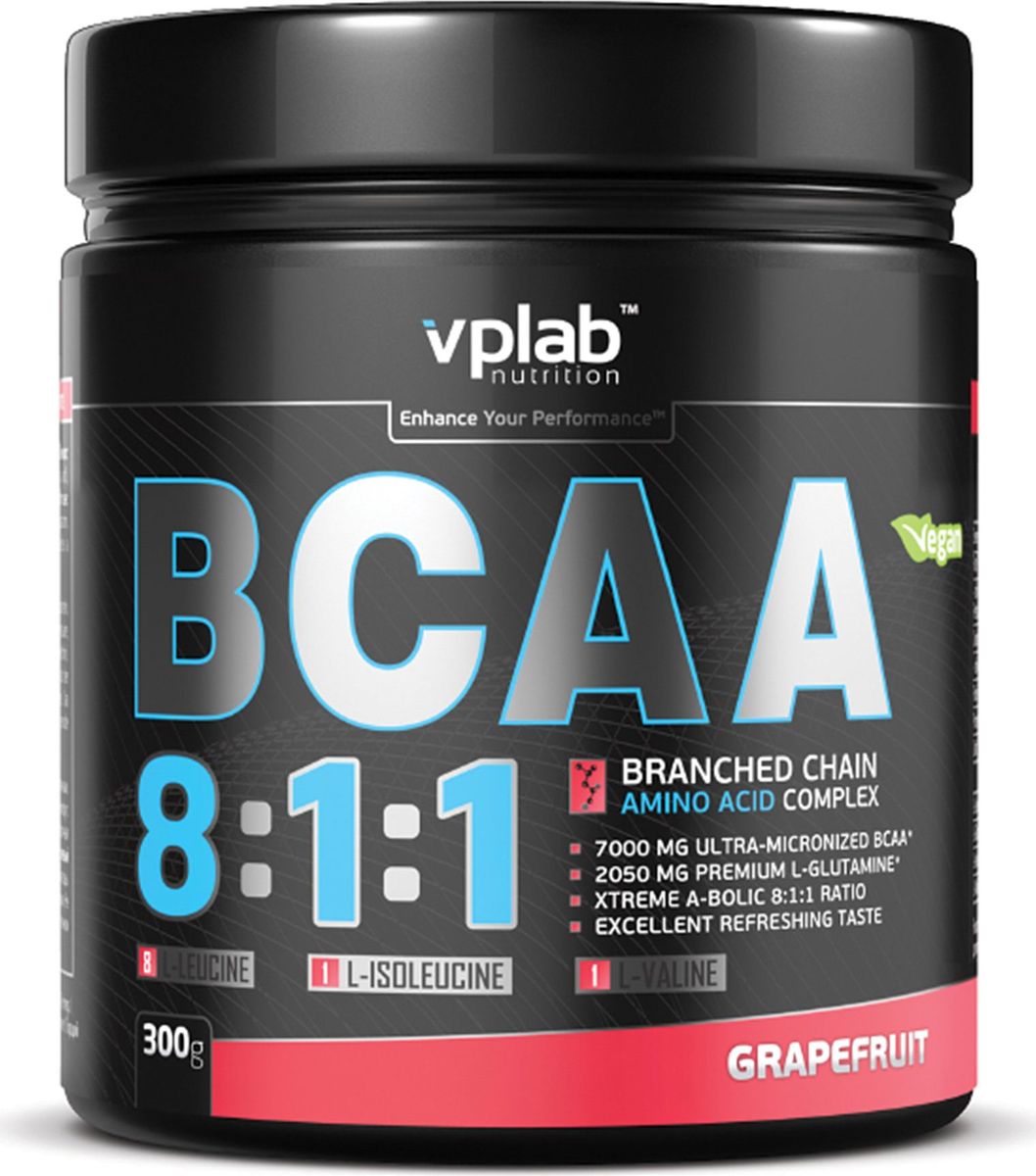 фото Аминокислоты Vplab "BCAA 8:1:1", грейпфрут, 300 г Vplab nutrition