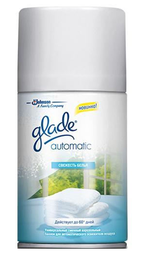 фото Освежитель воздуха Glade Automatic "Свежесть белья", сменный баллон, 269 мл