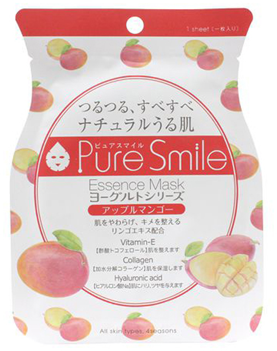 фото Pure Smile "Yogurt Mask" Смягчающая маска для лица на йогуртовой основе с экстрактом яблока и манго, 23 мл