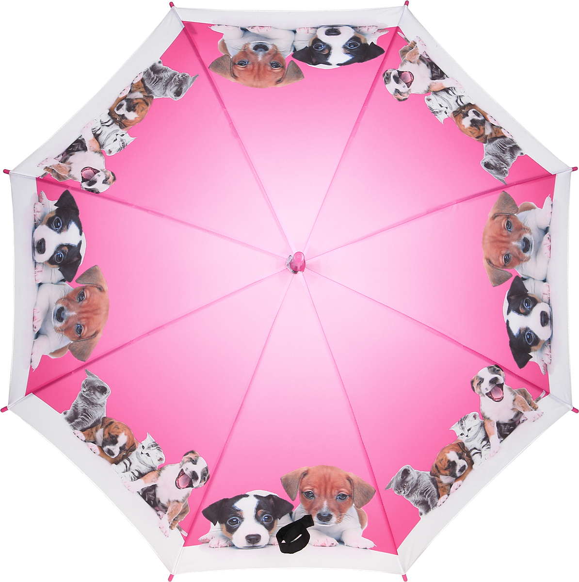 Зонт-трость детский Doppler, полуавтомат, цвет: розовый. 72759F