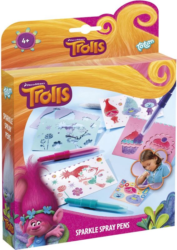 фото Totum Набор для рисования Trolls Sparkle Spray Pens