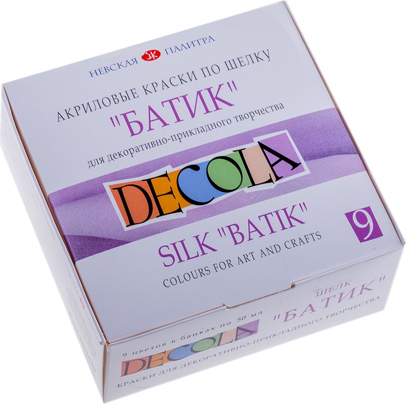 Характеристики ЗХК Краски по шелку Декола Батик 9 цветов, подробное ...