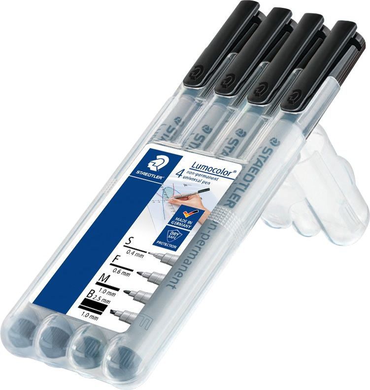 Staedtler Набор неперманентных маркеров SBMF 4 шт цвет черный Staedtler Набор неперманентных маркеров SBMF 4 шт цвет черный