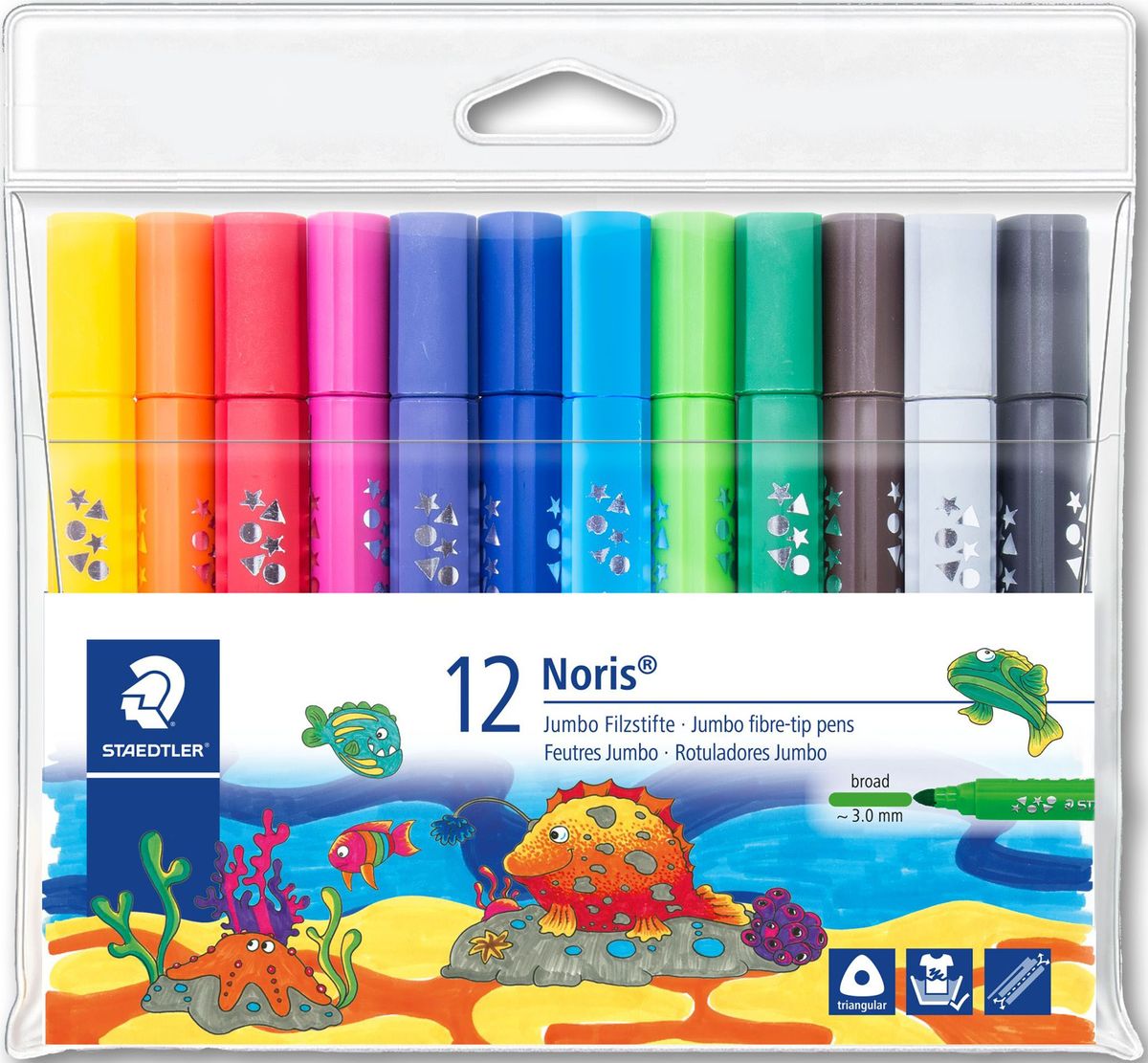 фото Staedtler Набор фломастеров Noris Jumbo 328 12 цветов