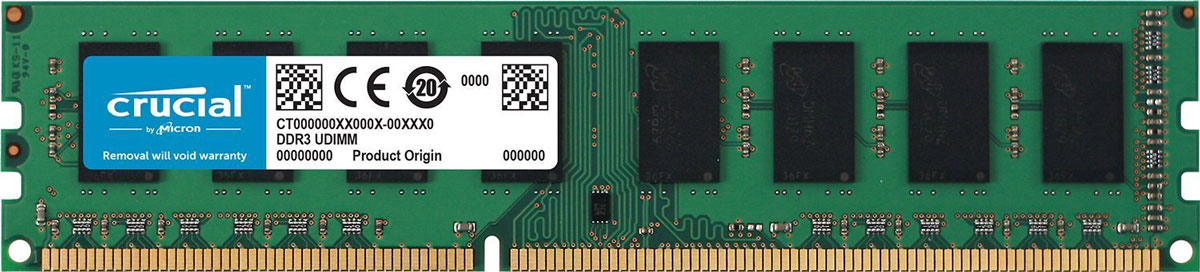 фото Модуль оперативной памяти Crucial DDR3L 8Gb 1600 МГц (CT102464BD160B-761388)