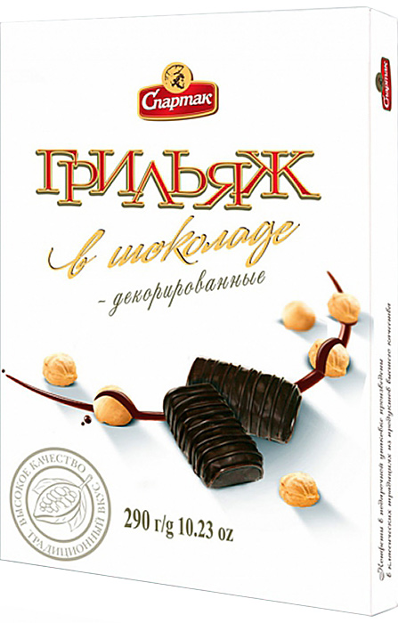 Спартак Грильяж в шоколаде набор конфет, 290 г