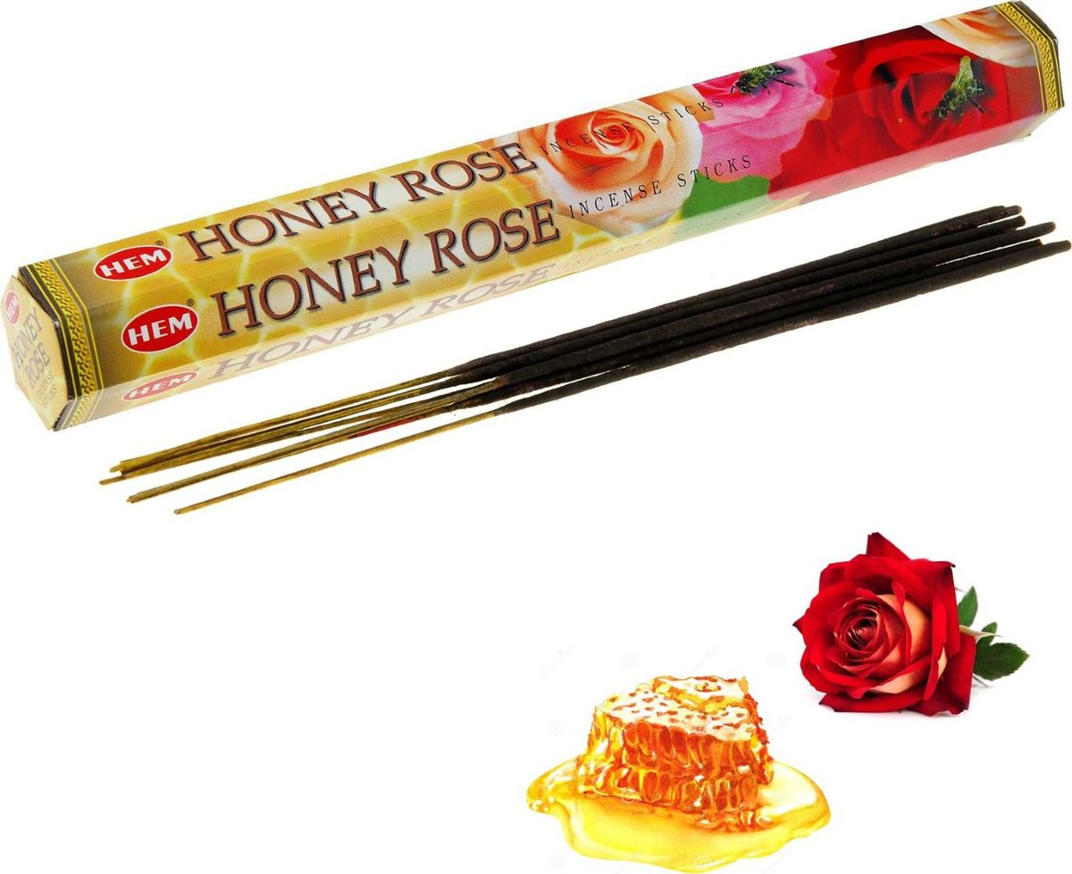 фото Благовония HEM "Honey Rose" (Мед и роза), 20 палочек