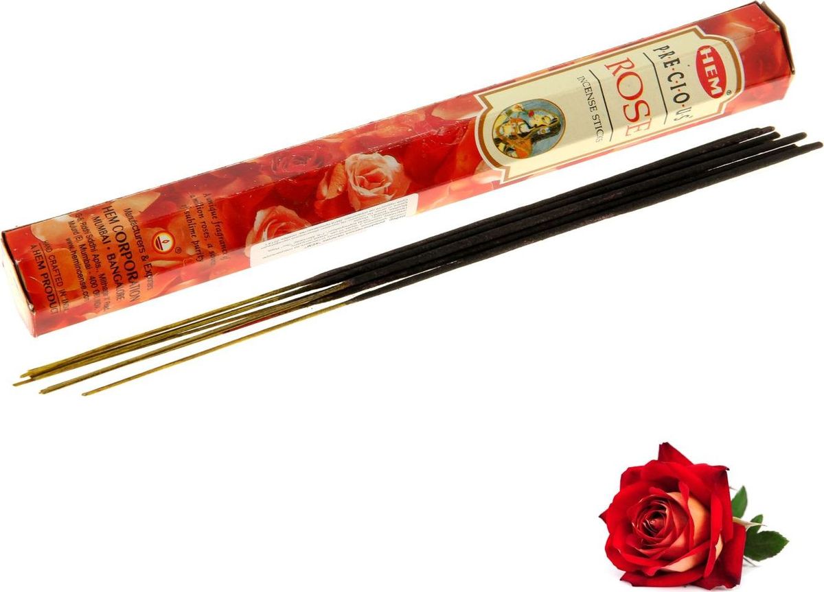 фото Благовония HEM "Precious Rose" (Драгоценная Роза), 20 палочек